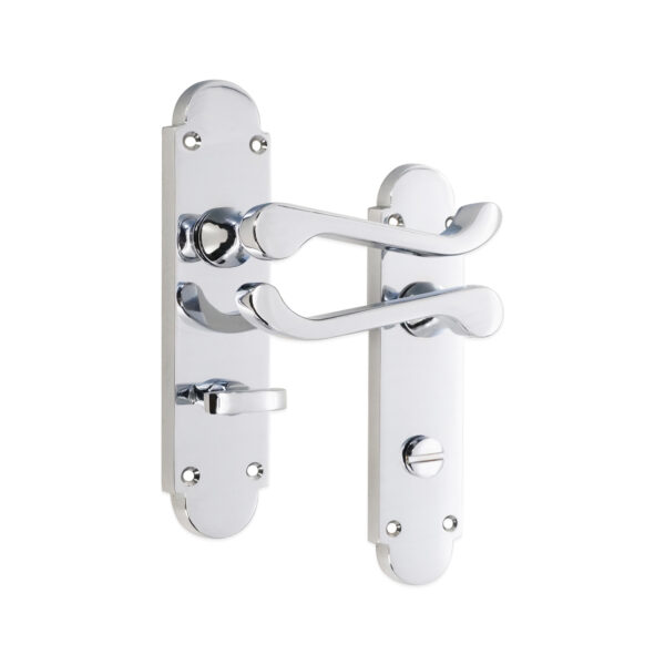 Oakley Lever on Backplate Bathroom Satin Nickel