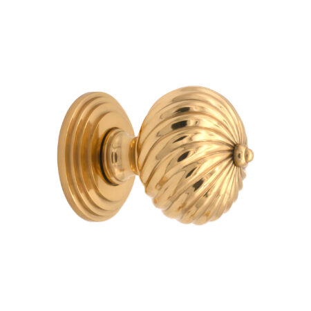 Spira Brass Polished Brass Burcot Mortice Door Knob Door Hardware