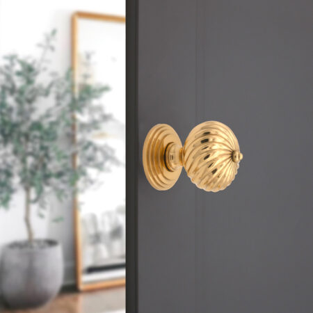 Spira Brass Polished Brass Burcot Mortice Door Knob Door Hardware - Image 3