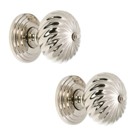 Spira Brass Polished Nickel Burcot Mortice Door Knob Door Hardware - Image 2