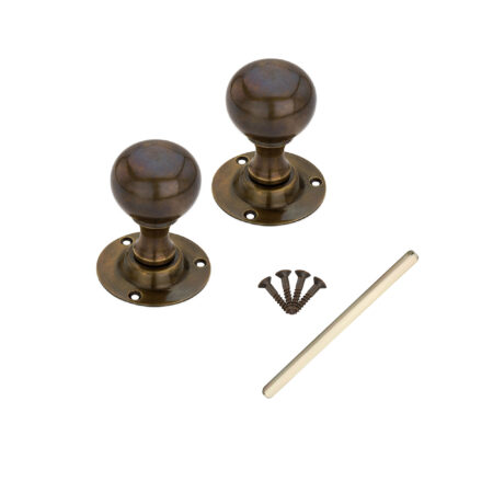 Spira Brass Brass Ball Door Knob Antique Door Hardware - Image 4