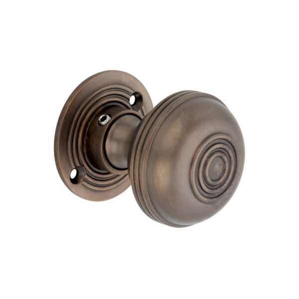 Spira Brass Brass Bloxwich 50mm Rim/Mortice Door Knob Aged Bronze Door Hardware