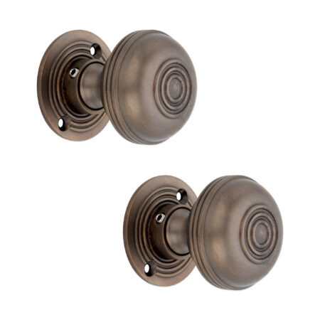 Spira Brass Brass Bloxwich 50mm Rim/Mortice Door Knob Aged Bronze Door Hardware - Image 2