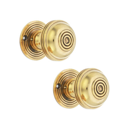 Spira Brass Brass Bloxwich 50mm Rim/Mortice Door Knob Aged Door Hardware - Antique Brass - Image 2