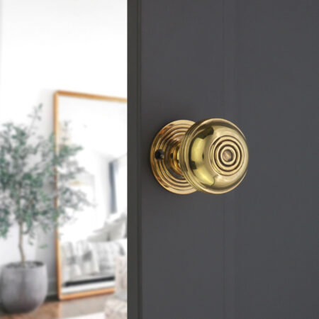 Spira Brass Brass Bloxwich 50mm Rim/Mortice Door Knob Aged Door Hardware - Antique Brass - Image 3