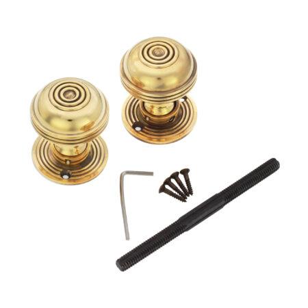 Spira Brass Brass Bloxwich 50mm Rim/Mortice Door Knob Aged Door Hardware - Antique Brass - Image 4
