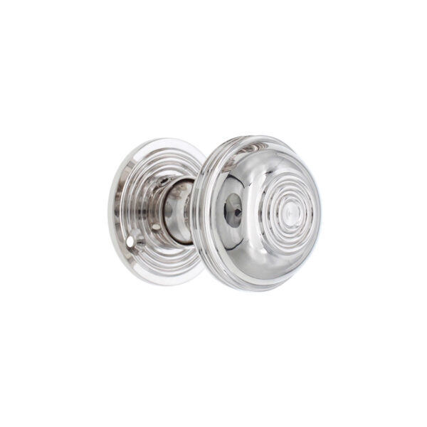 Spira Brass Polished Nickel Bloxwich 50mm Rim/Mortice Door Knob Door Hardware