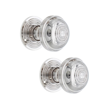 Spira Brass Polished Nickel Bloxwich 50mm Rim/Mortice Door Knob Door Hardware - Image 2