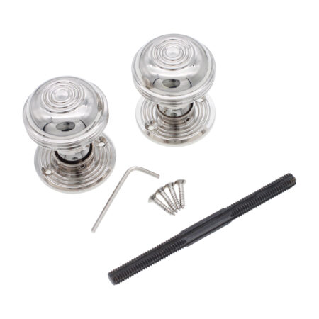 Spira Brass Polished Nickel Bloxwich 50mm Rim/Mortice Door Knob Door Hardware - Image 4