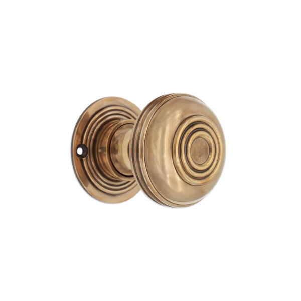 Spira Brass Brass Bloxwich Large 60mm Rim/Mortice Door Knob Aged Door Hardware - Antique Brass