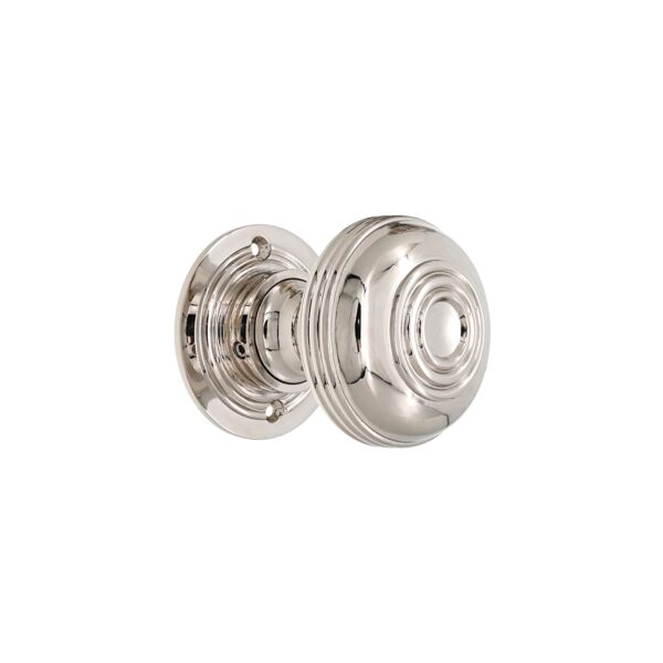 Spira Brass Polished Nickel Bloxwich Large 60mm Rim/Mortice Door Knob Door Hardware