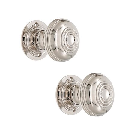 Spira Brass Polished Nickel Bloxwich Large 60mm Rim/Mortice Door Knob Door Hardware - Image 2