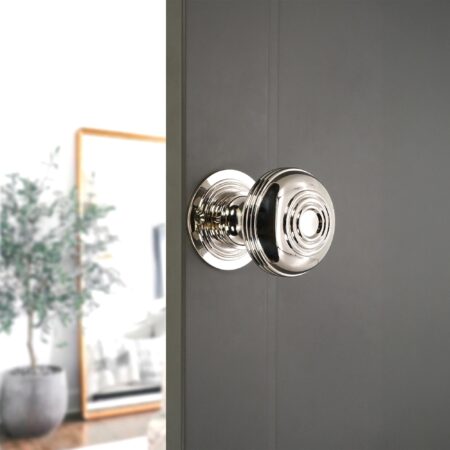 Spira Brass Polished Nickel Bloxwich Large 60mm Rim/Mortice Door Knob Door Hardware - Image 3