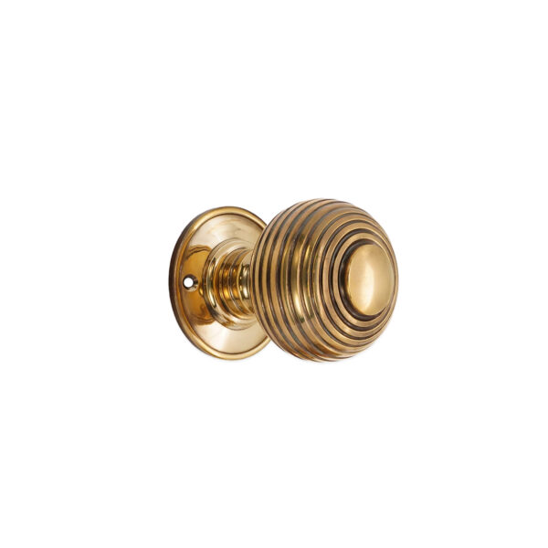 Brass Beehive Large 60mm Mortice Door Knob Aged Door Hardware