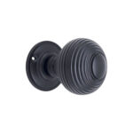 Matt Black Beehive Large 60mm Mortice Door Knob Door Hardware