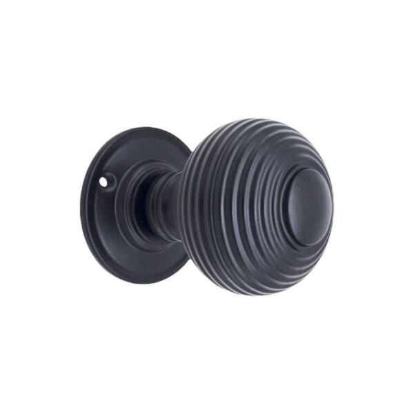 Matt Black Beehive Large 60mm Mortice Door Knob Door Hardware