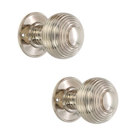 Polished Nickel Beehive Large 60mm Mortice Door Knob Door Hardware - Image 2