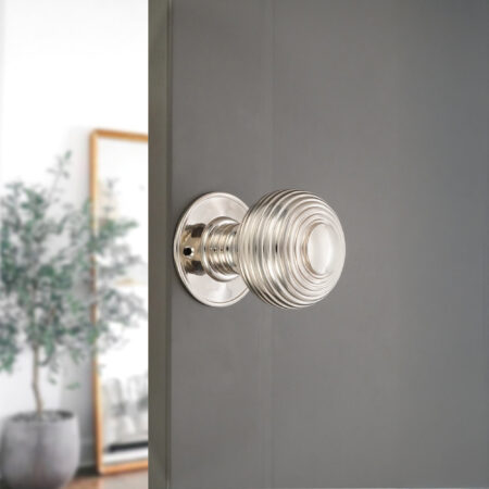 Polished Nickel Beehive Large 60mm Mortice Door Knob Door Hardware - Image 3