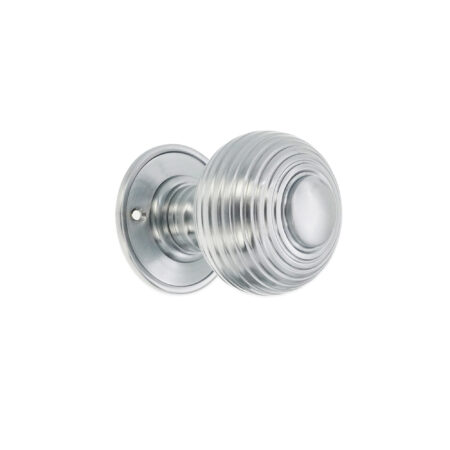 Satin Chrome Beehive Large 60mm Mortice Door Knob Door Hardware