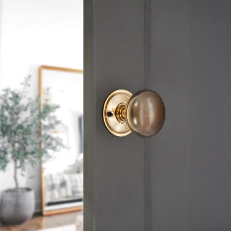 Cottage Large 50mm Rim/Mortice Door Knob Aged Brass - Image 3