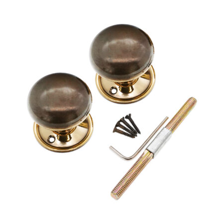 Cottage Large 50mm Rim/Mortice Door Knob Aged Brass - Image 4