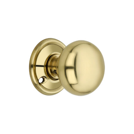 Polished Brass Cottage Small 40mm Rim/Mortice Door Knob Door Hardware