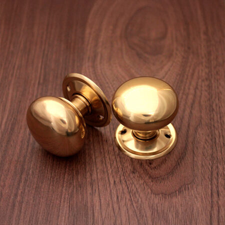 Polished Brass Cottage Small 40mm Rim/Mortice Door Knob Door Hardware - Image 3
