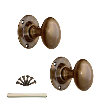 Brass Oval Mortice Door Knob Antique Door Hardware - Image 4