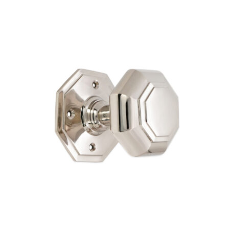 Polished Nickel Octagonal Mortice Door Knobs Door Hardware