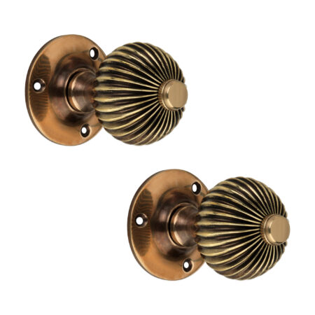 Brass Regency Mortice Door Knob Aged Door Hardware - Image 2