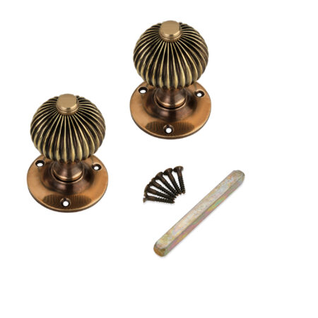 Brass Regency Mortice Door Knob Aged Door Hardware - Image 4