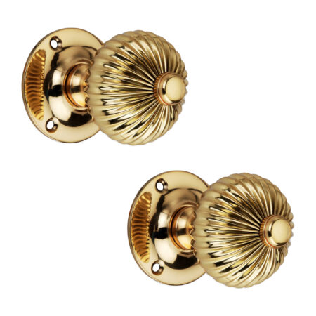 Polished Brass Regency Mortice Door Knob Door Hardware - Image 2