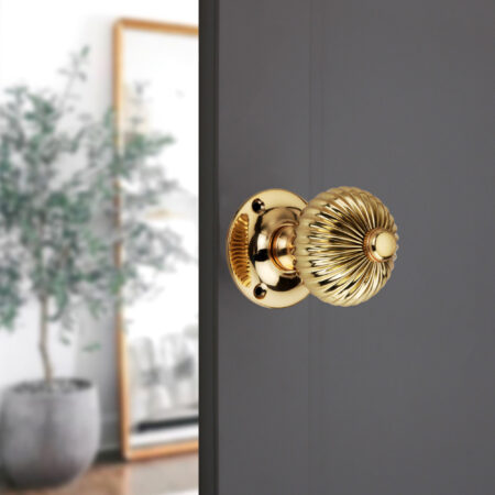 Polished Brass Regency Mortice Door Knob Door Hardware - Image 3
