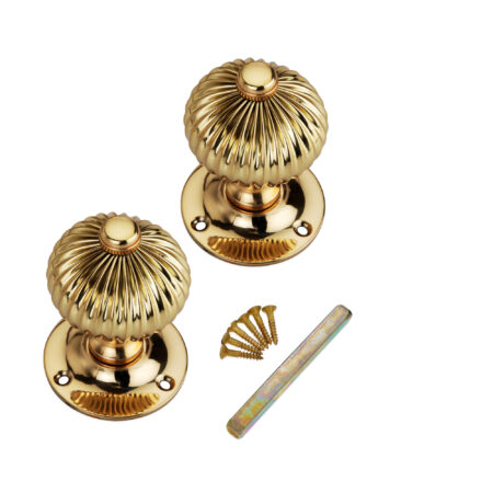 Polished Brass Regency Mortice Door Knob Door Hardware - Image 4