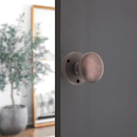 Brass Victorian Door Knob Aged Bronze Door Hardware - Image 3