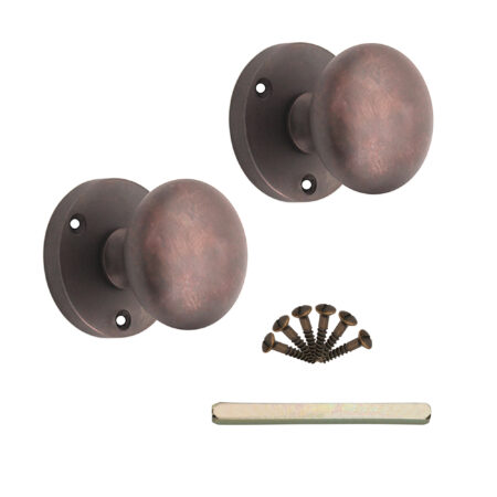 Brass Victorian Door Knob Aged Bronze Door Hardware - Image 4