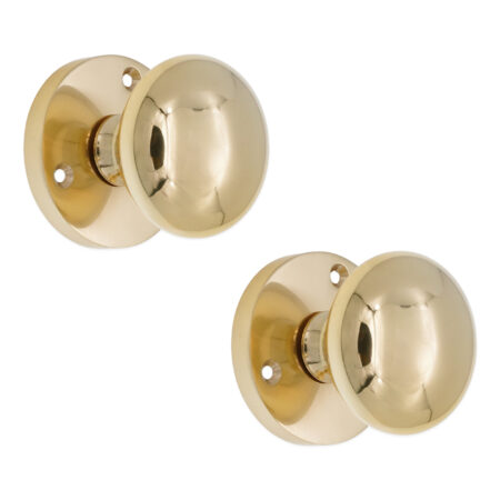 Polished Brass Victorian Door Knob Door Hardware - Image 2
