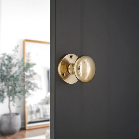 Polished Brass Victorian Door Knob Door Hardware - Image 3