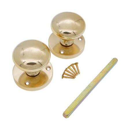 Polished Brass Victorian Door Knob Door Hardware - Image 4