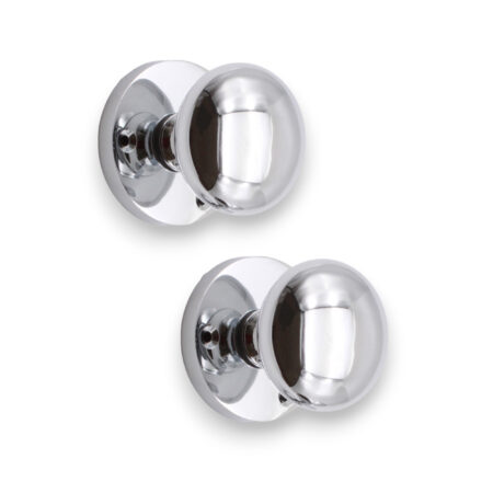 Polished Chrome Victorian Door Knob Door Hardware - Image 2