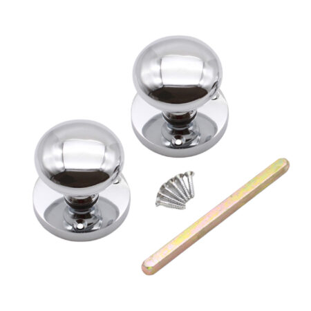 Polished Chrome Victorian Door Knob Door Hardware - Image 4