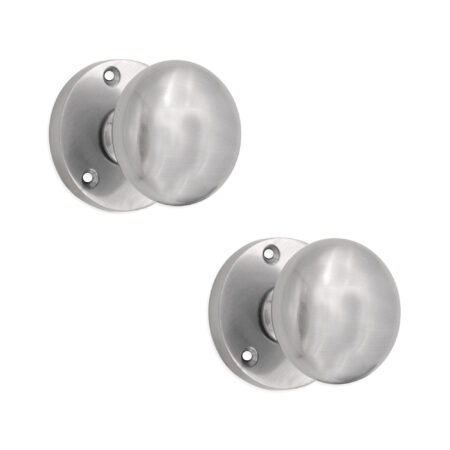 Satin Chrome Victorian Door Knob Door Hardware - Image 2