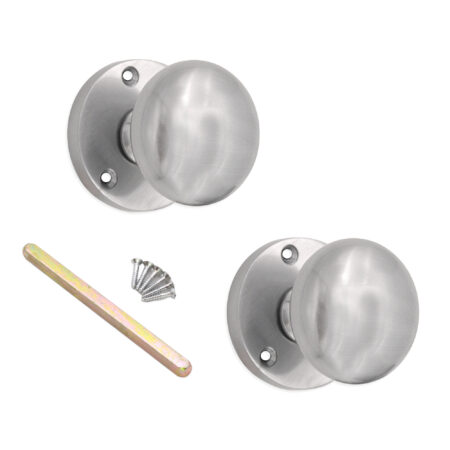 Satin Chrome Victorian Door Knob Door Hardware - Image 4