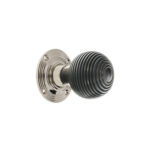 Polished Nickel Ebony Beehive Rim/Mortice Door Knob Door Hardware