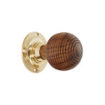 Polished Brass Rosewood Beehive Rim/Mortice Door Knob Door Hardware