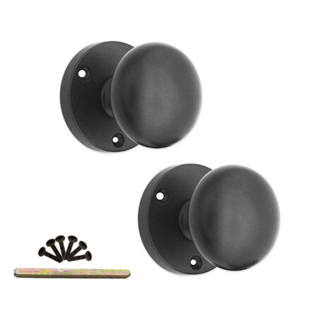 Matt Black Victorian Door Knob Door Hardware - Image 4