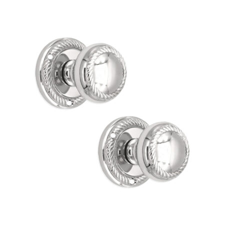 Polished Chrome Georgian Mortice Door Knob Door Hardware - Image 2
