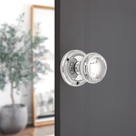 Polished Chrome Georgian Mortice Door Knob Door Hardware - Image 3