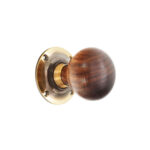 Brass Rosewood Bun Rim/Mortice Door Knob Aged Door Hardware