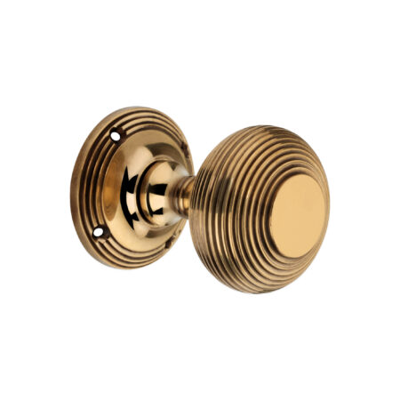 Brass Beehive Door Knob 55mm Aged Door Hardware